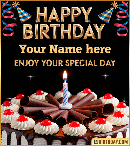 Happy Birthday gif wishes  with name edit